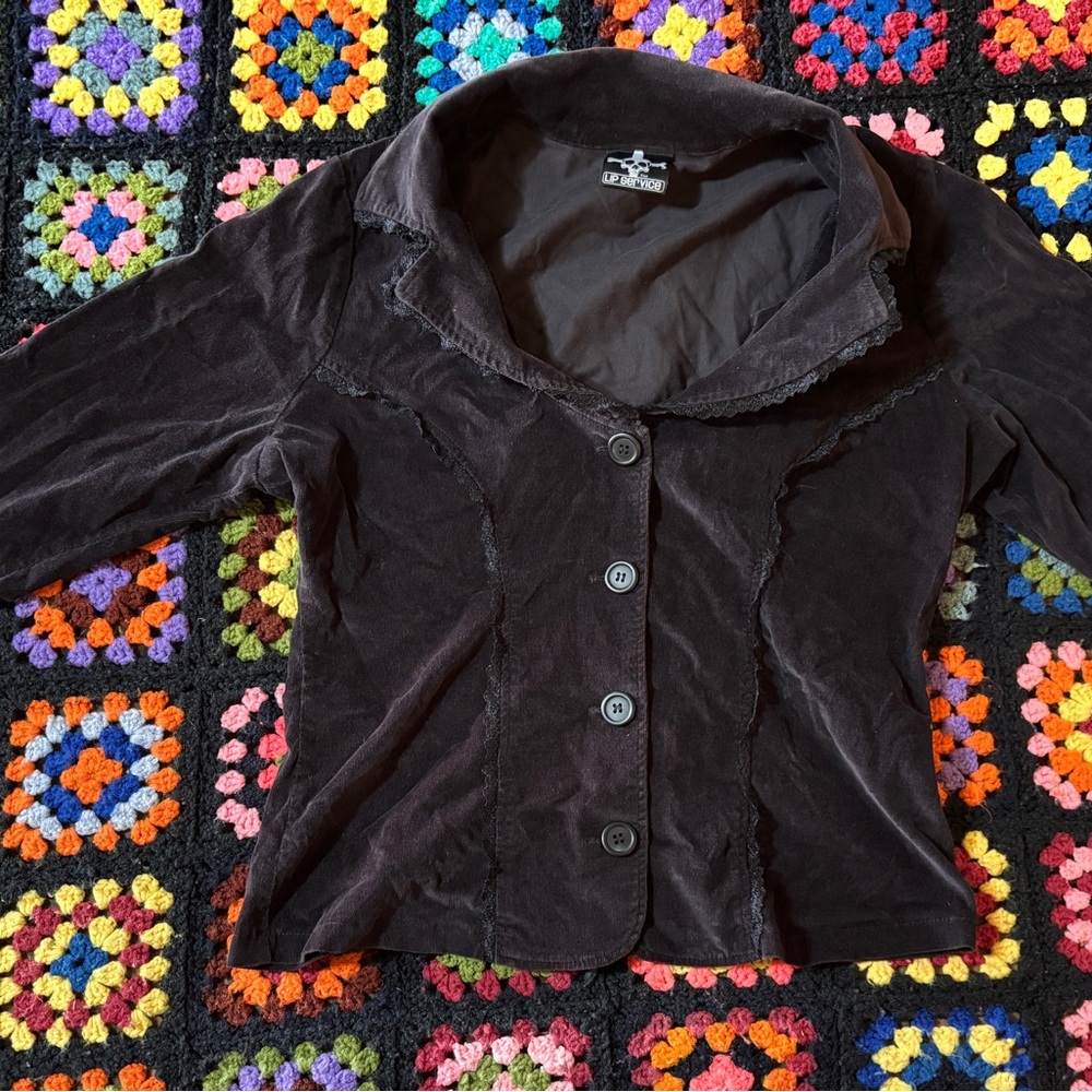 Lip Service Black Corduroy Corset Jacket